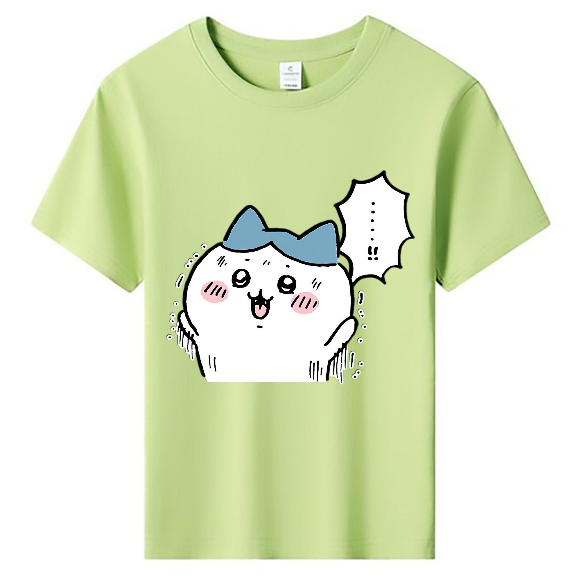 （画像用） ちいかわ ハチワレ Chii-kawa hachiware 綿100％キッズTシャツ（フロントプリント）
